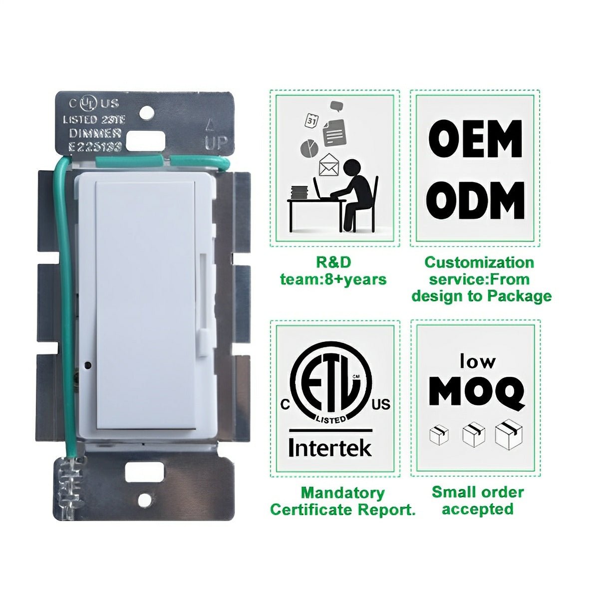 LED Light Dimmer Triac Dimmer Wall Switch Controller - Glimvale