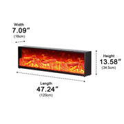 Modern 3D LED Flame Wall Fireplace Light Ambient Lighting - Glimvale