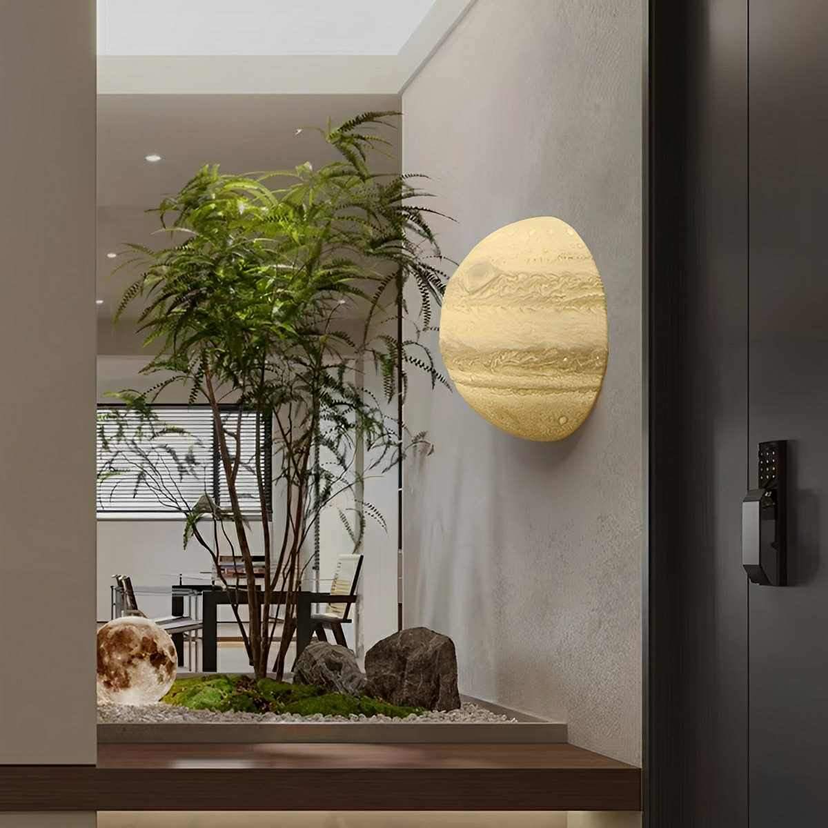 Modern 3D Moon Jupiter Planet LED Indoor Wall Lights - Glimvale