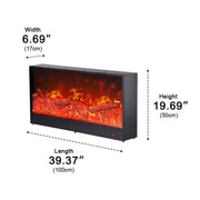 Modern 3D Simulated LED Flame Electric Fireplace Wall Heater - Glimvale