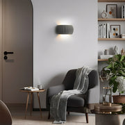 Modern Arc Concrete Carve Up and Down LED Wall Sconces - Glimvale