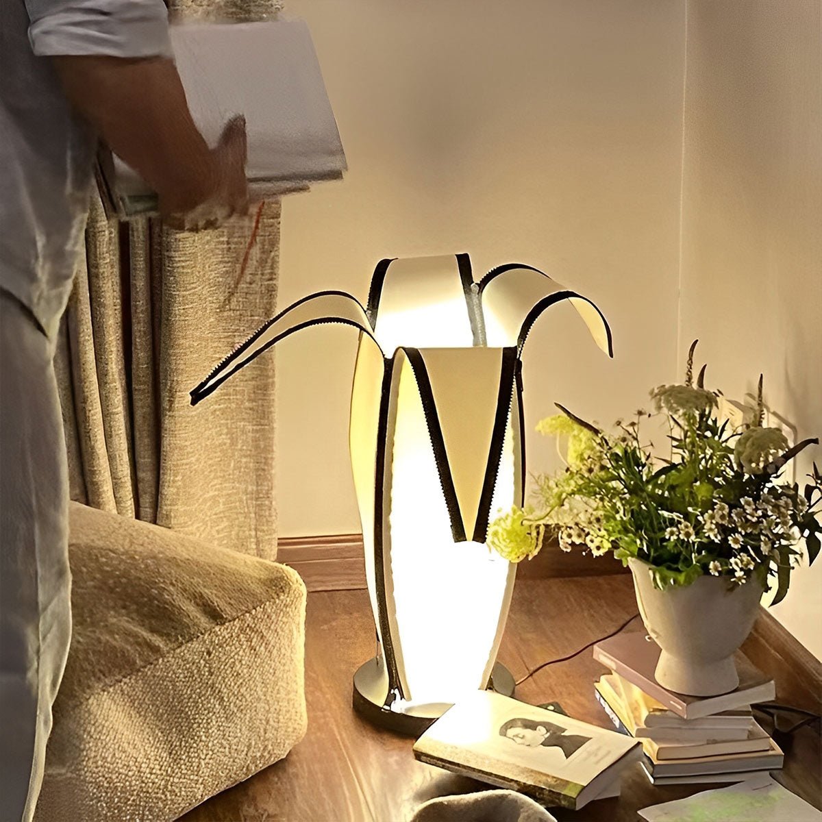 Modern Banana Design Plug In LED Floor Lamp Art Decor - Glimvale