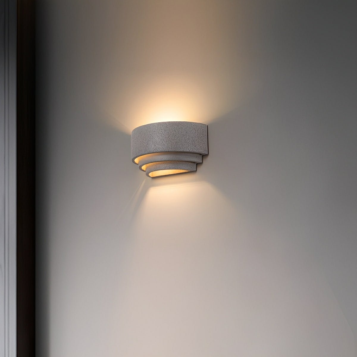 Modern Cement Tiered Up and Down LED Wall Sconces - Glimvale
