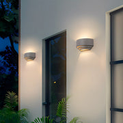 Modern Cement Tiered Up and Down LED Wall Sconces - Glimvale