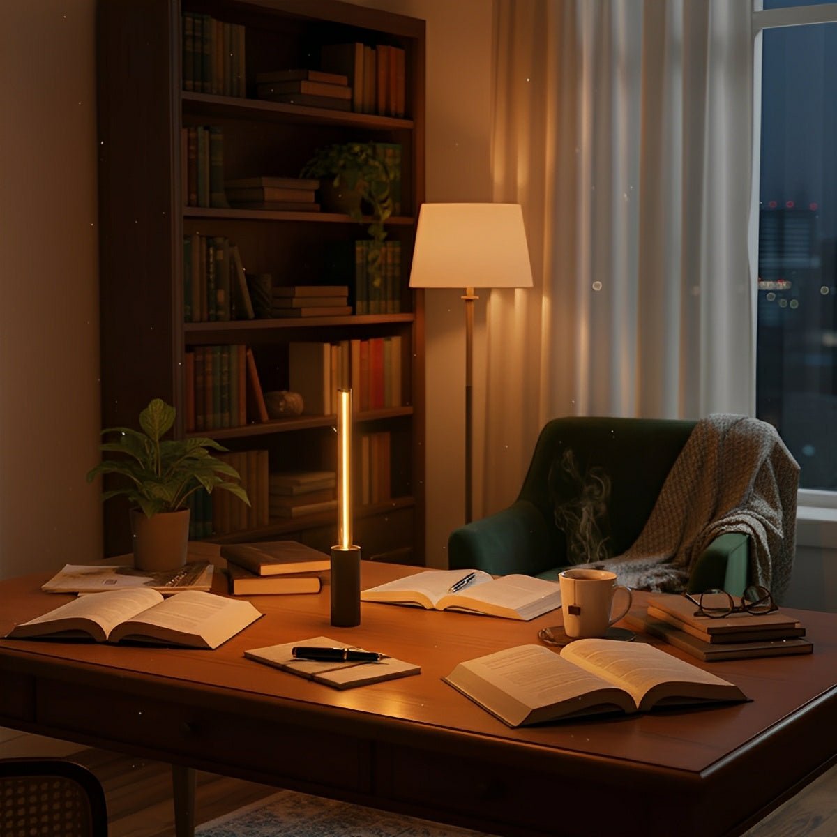 Modern Cylinder Dimmable LED Table Lamp Ambient Light - Glimvale