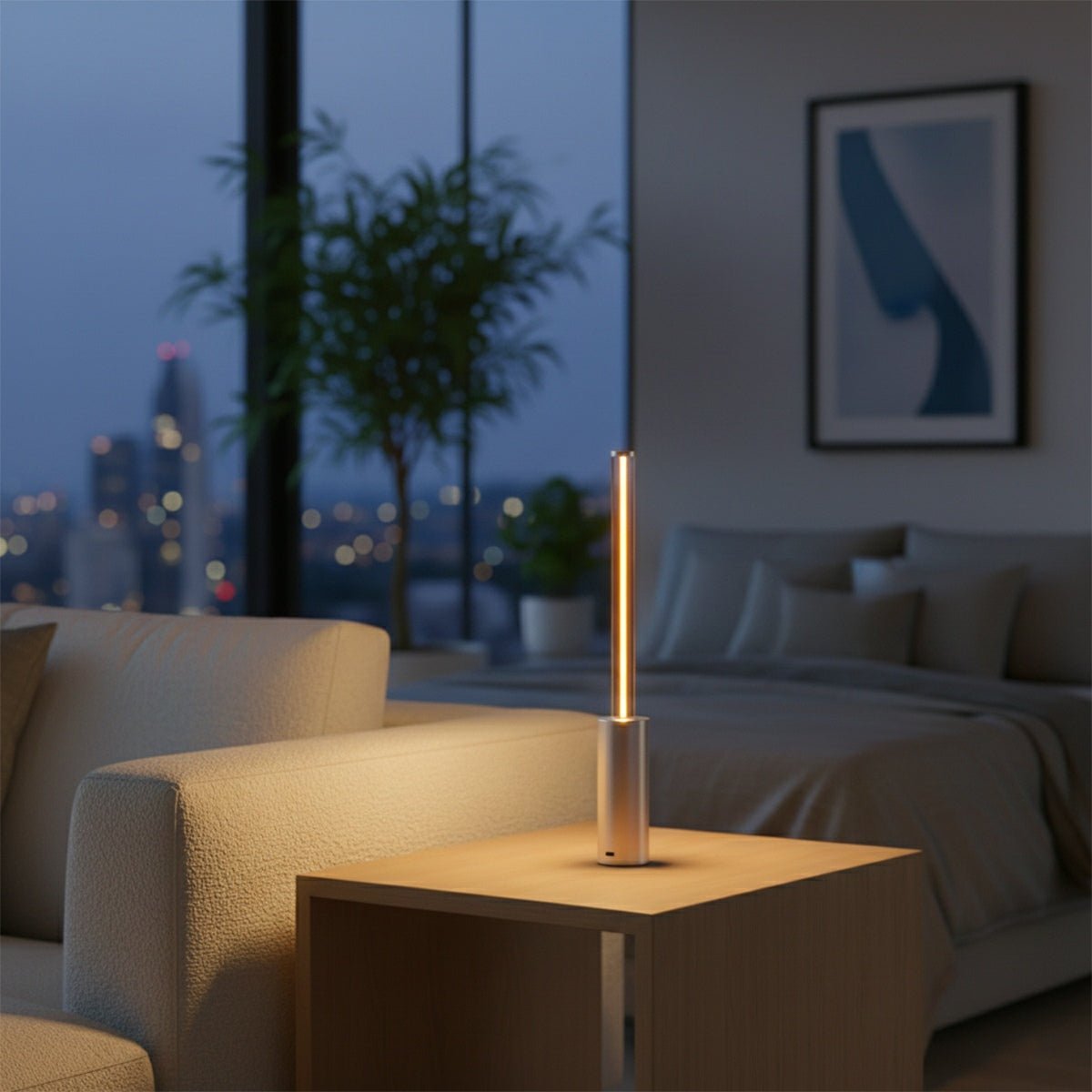 Modern Cylinder Dimmable LED Table Lamp Ambient Light - Glimvale