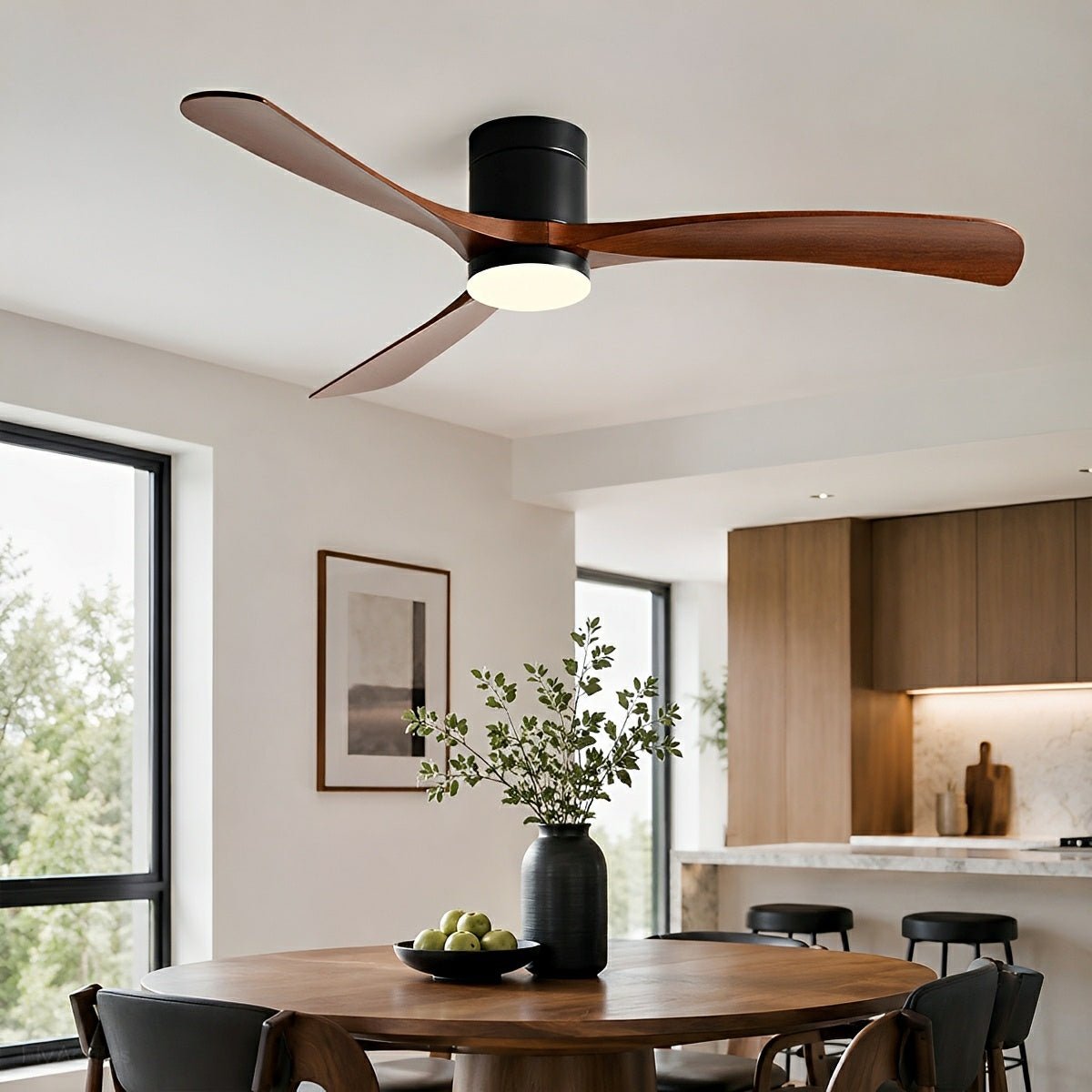 Modern Dimmable Ceiling Fan with Light - Glimvale