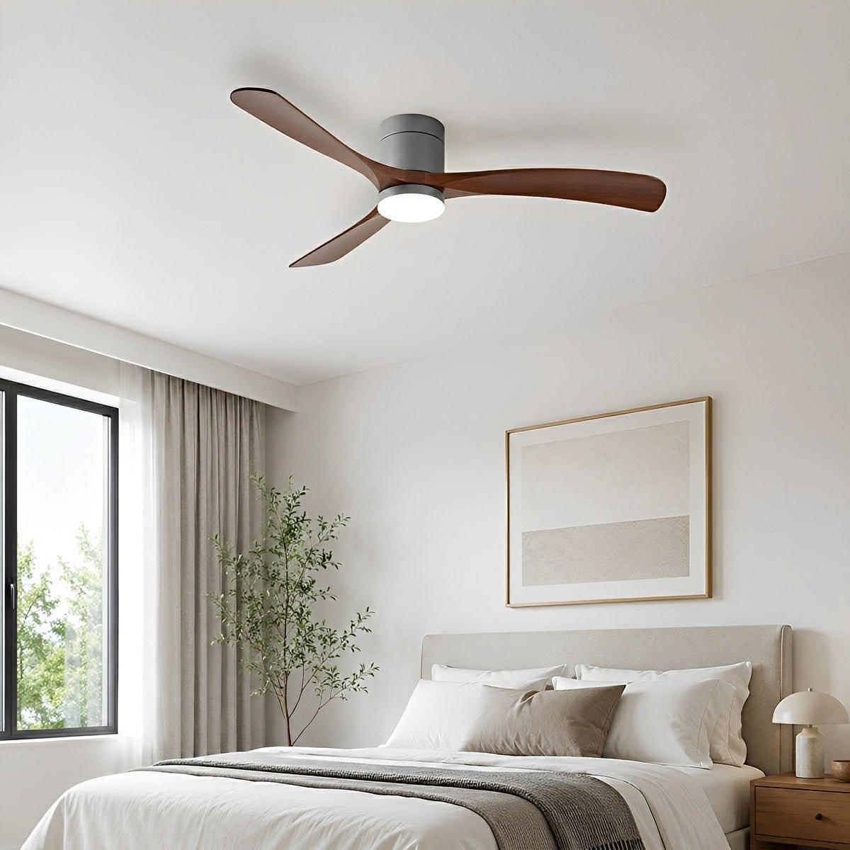 Modern Dimmable Ceiling Fan with Light - Glimvale