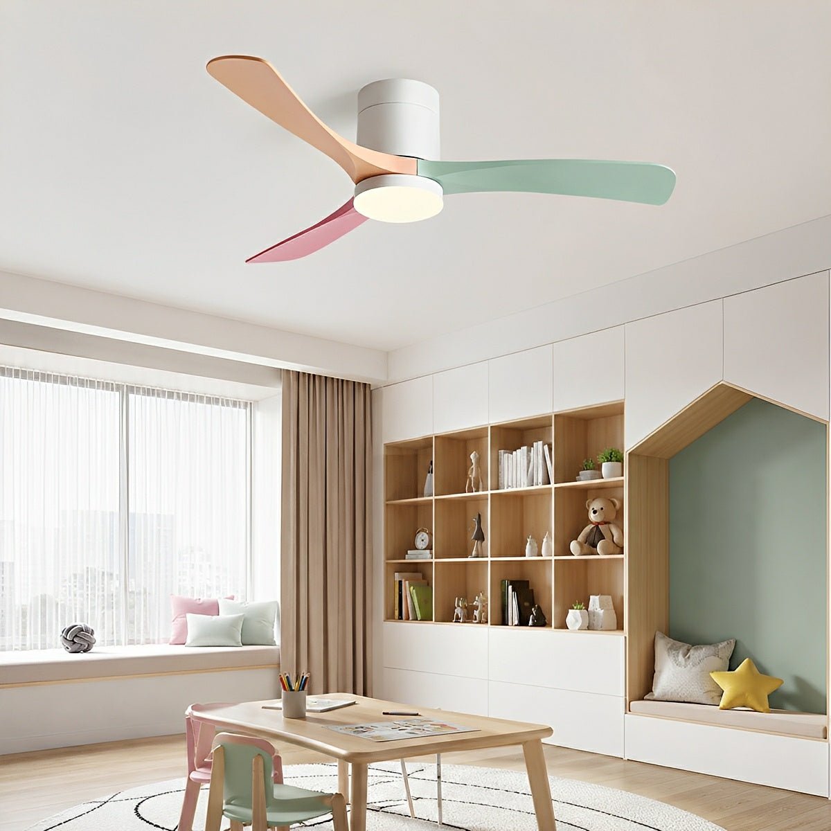 Modern Dimmable Ceiling Fan with Light - Glimvale