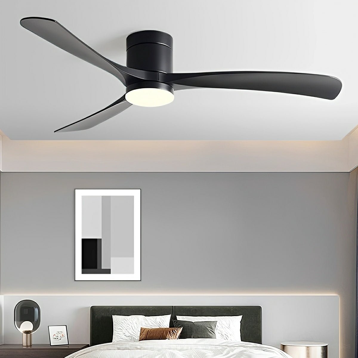 Modern Dimmable Ceiling Fan with Light - Glimvale