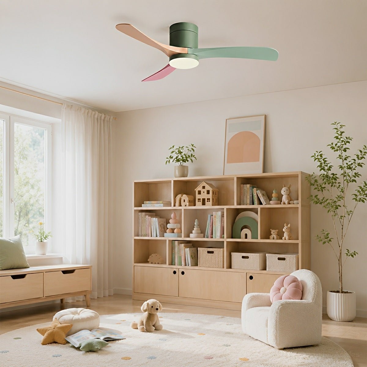 Modern Dimmable Ceiling Fan with Light - Glimvale
