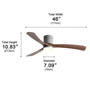 Modern Dimmable Ceiling Fan with Light - Glimvale