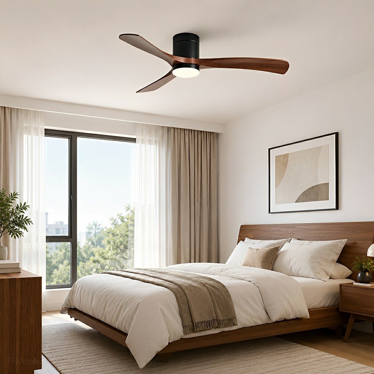 Modern Dimmable Ceiling Fan with Light - Glimvale