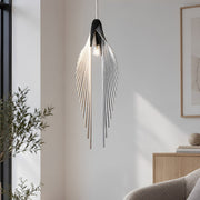 Modern Luxury Sculptural Feather LED Pendant Light - Glimvale