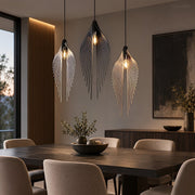 Modern Luxury Sculptural Feather LED Pendant Light - Glimvale
