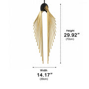 Modern Luxury Sculptural Feather LED Pendant Light - Glimvale