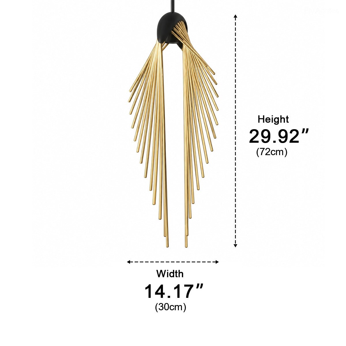 Modern Luxury Sculptural Feather LED Pendant Light - Glimvale
