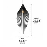 Modern Luxury Sculptural Feather LED Pendant Light - Glimvale