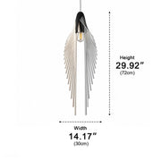 Modern Luxury Sculptural Feather LED Pendant Light - Glimvale