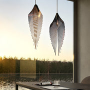 Modern Luxury Sculptural Feather LED Pendant Light - Glimvale