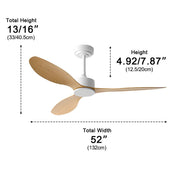 Modern Minimalist 3 - Blades DC Motor Reverse Ceiling Fan - Glimvale
