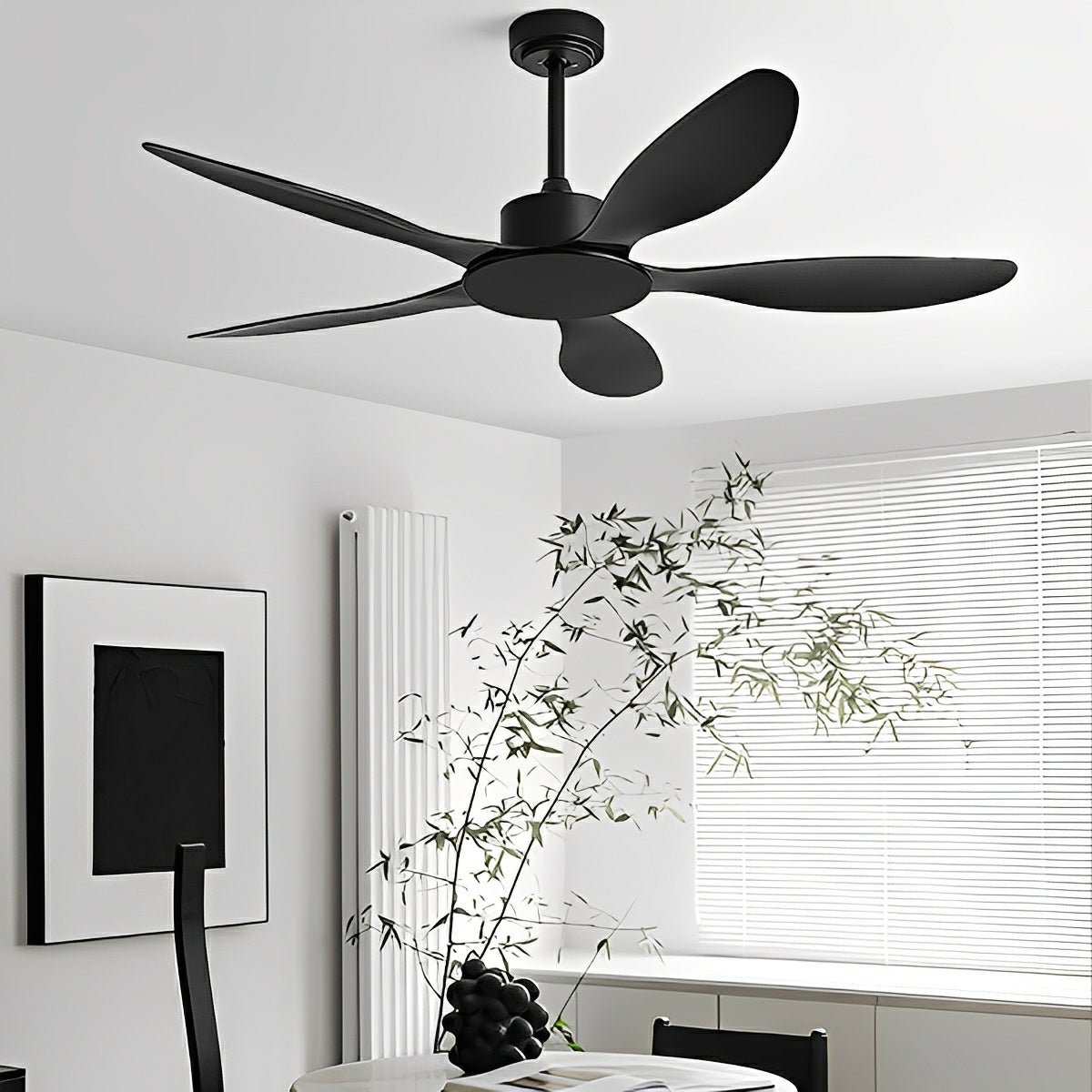Modern Minimalist 5 - Blades DC Motor Reverse Ceiling Fan - Glimvale