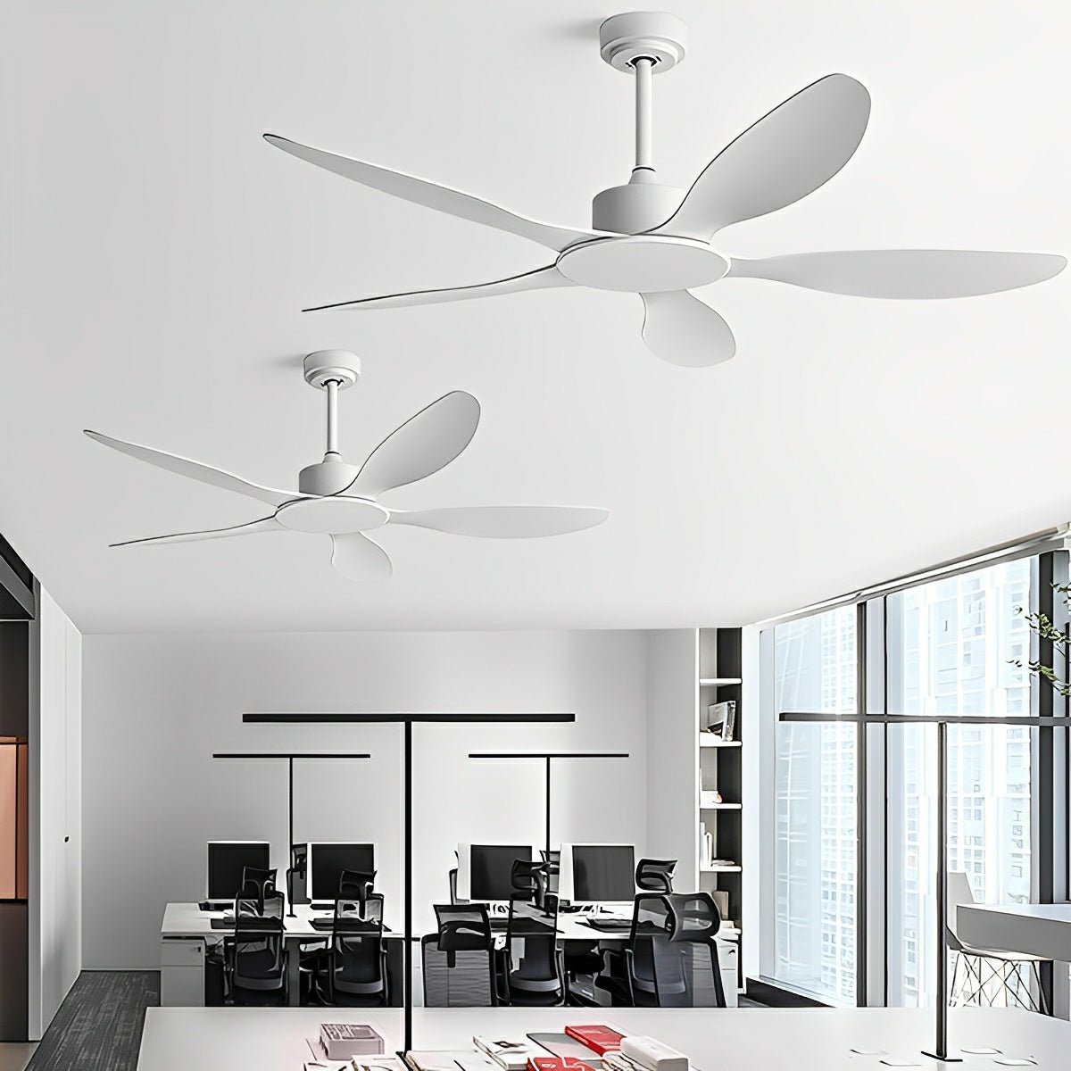 Modern Minimalist 5 - Blades DC Motor Reverse Ceiling Fan - Glimvale