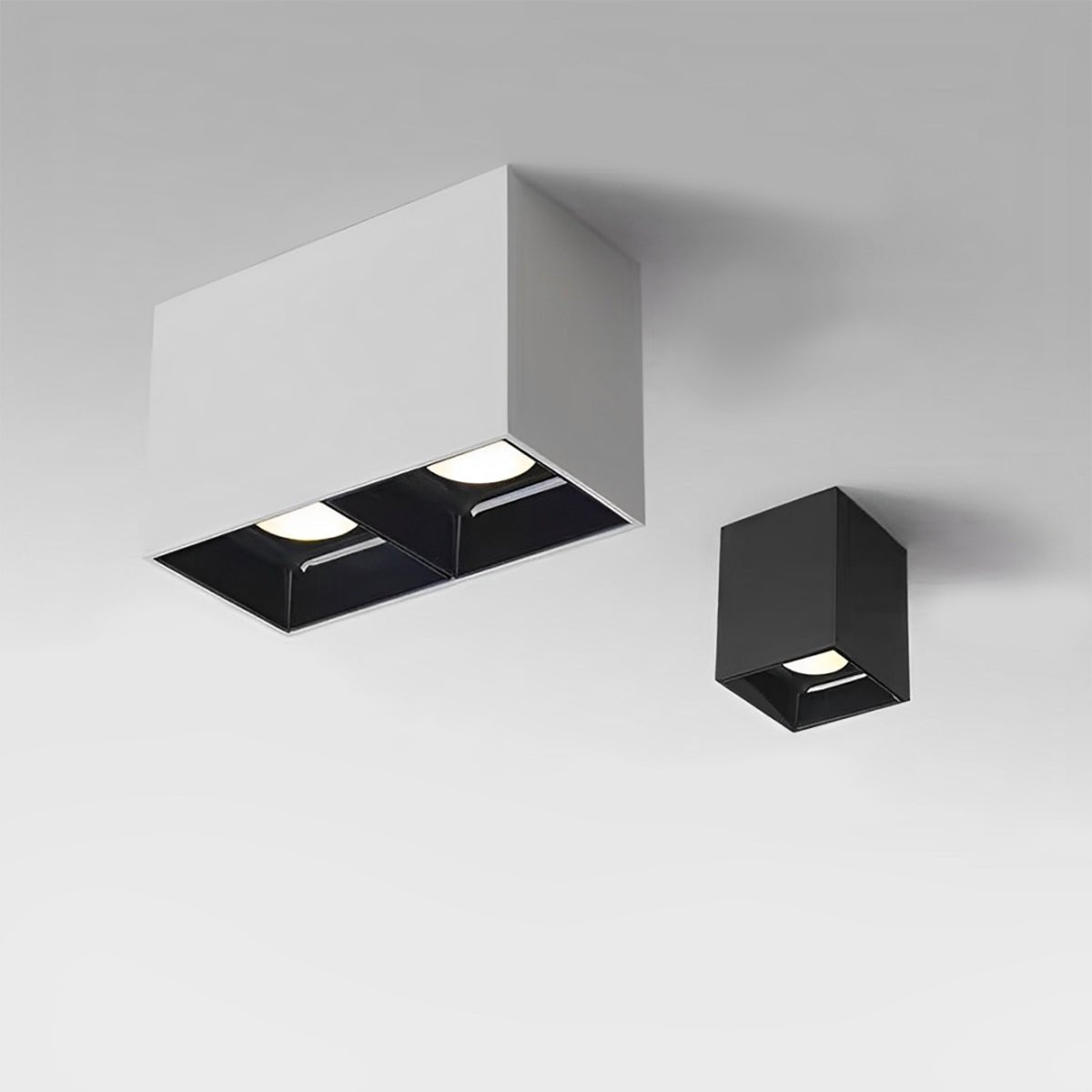 Modern Minimalist Aluminum Square COB Ceiling Spot Light - Glimvale