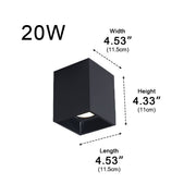 Modern Minimalist Aluminum Square COB Ceiling Spot Light - Glimvale