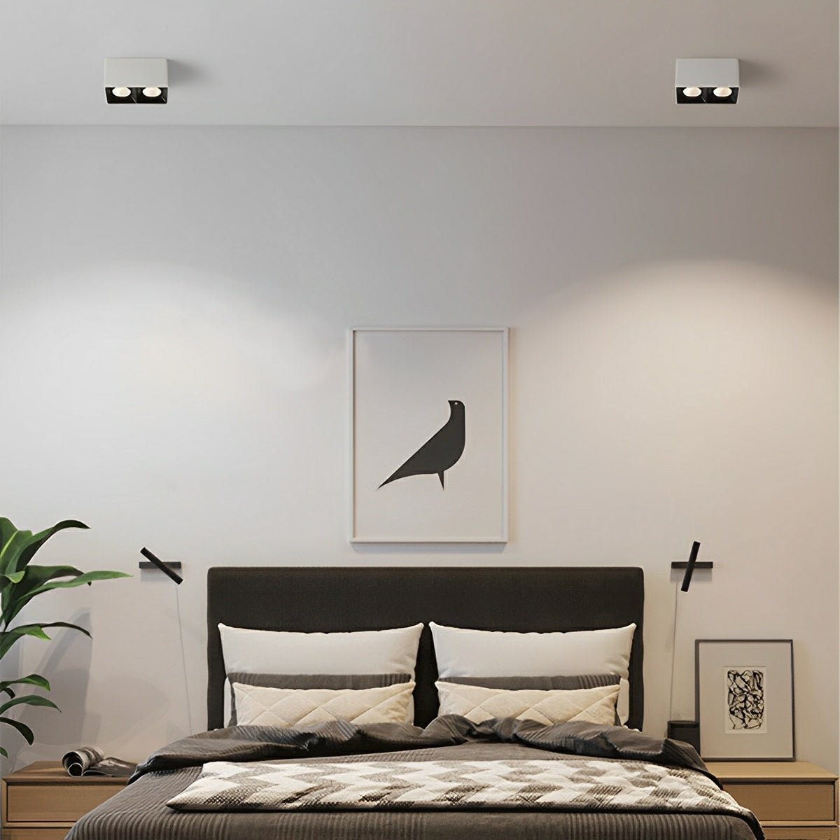 Modern Minimalist Aluminum Square COB Ceiling Spot Light - Glimvale