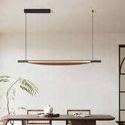 Modern Minimalist Black Walnut Leaf - Shape LED Pendant Lights - Glimvale