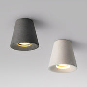 Modern Minimalist Cone - Shaped Cement LED Ceiling Lights - Glimvale
