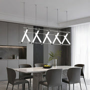 Modern Minimalist Fishbone Light Combination Bar Chandelier - Glimvale
