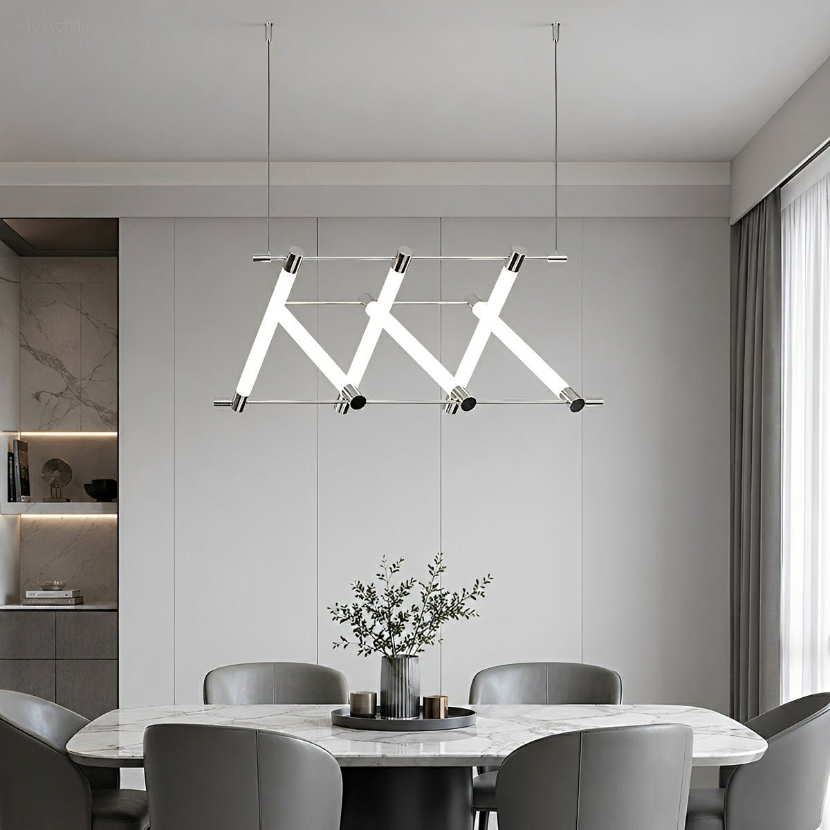 Modern Minimalist Fishbone Light Combination Bar Chandelier - Glimvale
