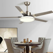 Modern Minimalist Five - leaf Stainless Steel Ceiling Fan - Glimvale