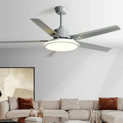 Modern Minimalist Five - leaf Stainless Steel Ceiling Fan - Glimvale