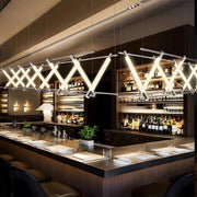 Modern Minimalist Glass Fishbone Light Combination Bar Pendant Lights - Glimvale