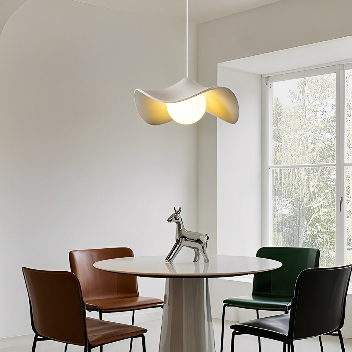 Modern Minimalist Lotus Leaf Cement LED Pendant Lights - Glimvale