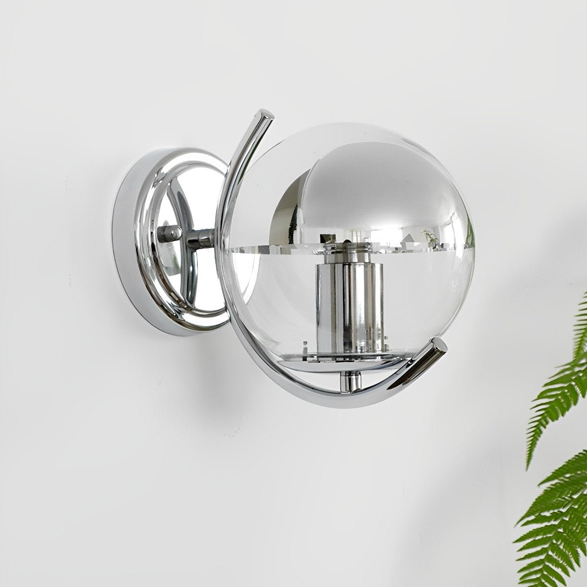 Modern Minimalist Space age Silver Wall Sconces Lights - Glimvale