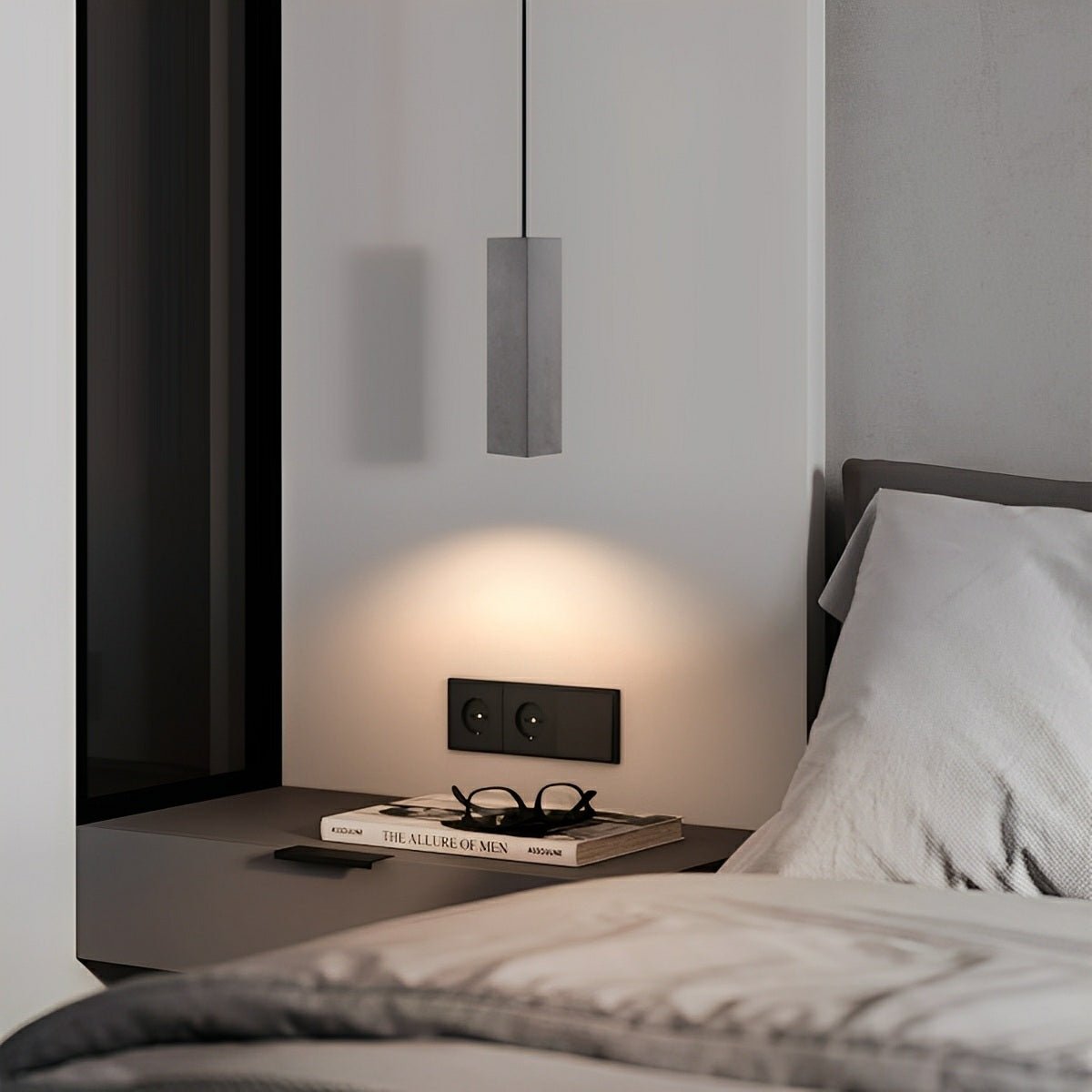 Modern Minimalist Square Cement LED Pendant Lights - Glimvale