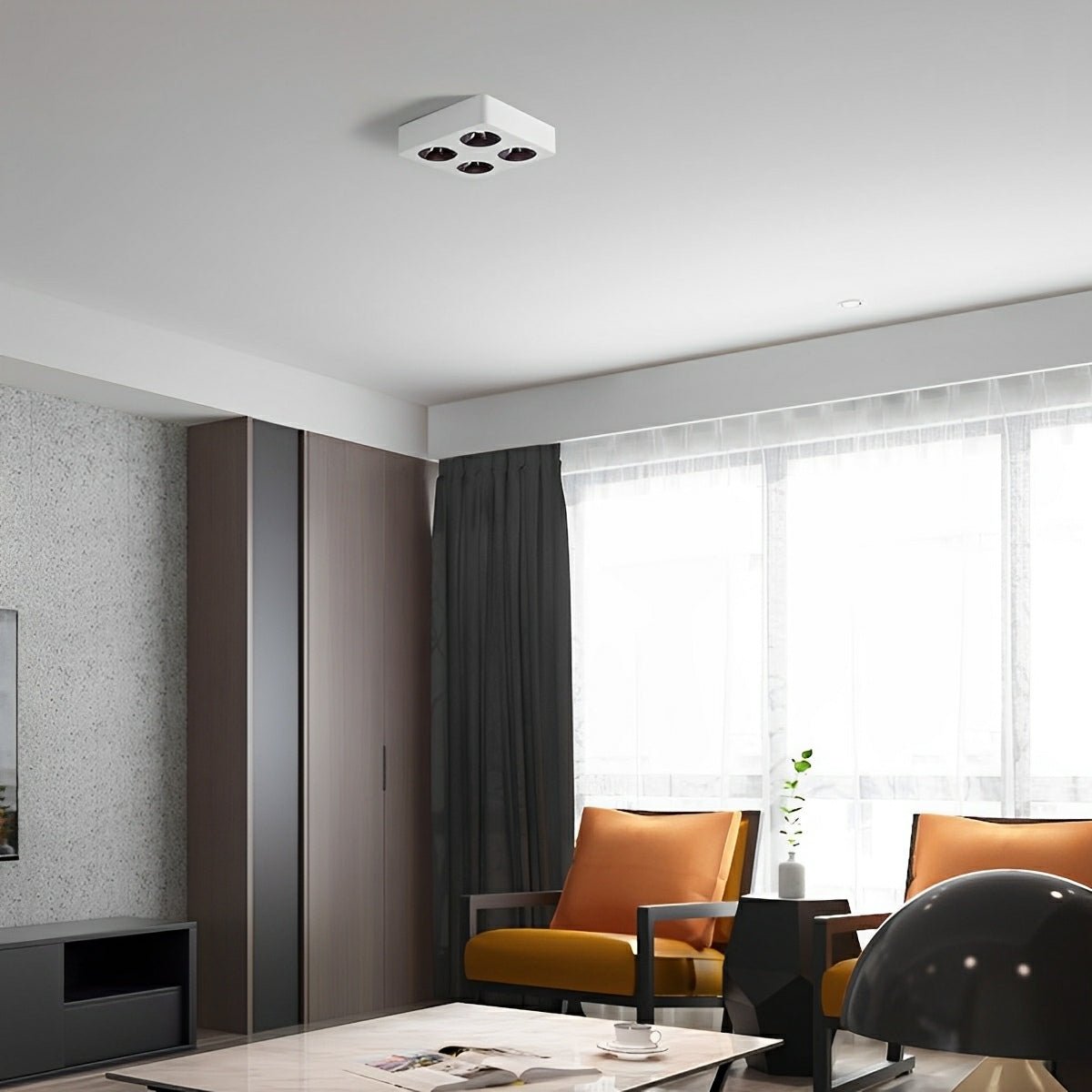 Modern Minimalist Square LED Indoor Ceiling Spot Light - Glimvale