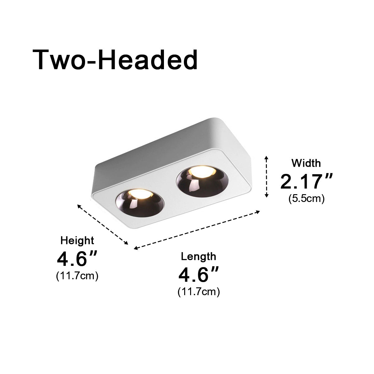 Modern Minimalist Square LED Indoor Ceiling Spot Light - Glimvale