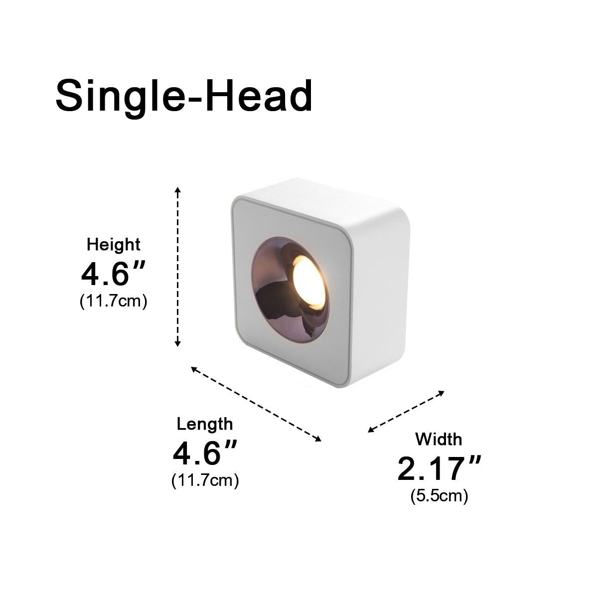 Modern Minimalist Square LED Indoor Ceiling Spot Light - Glimvale