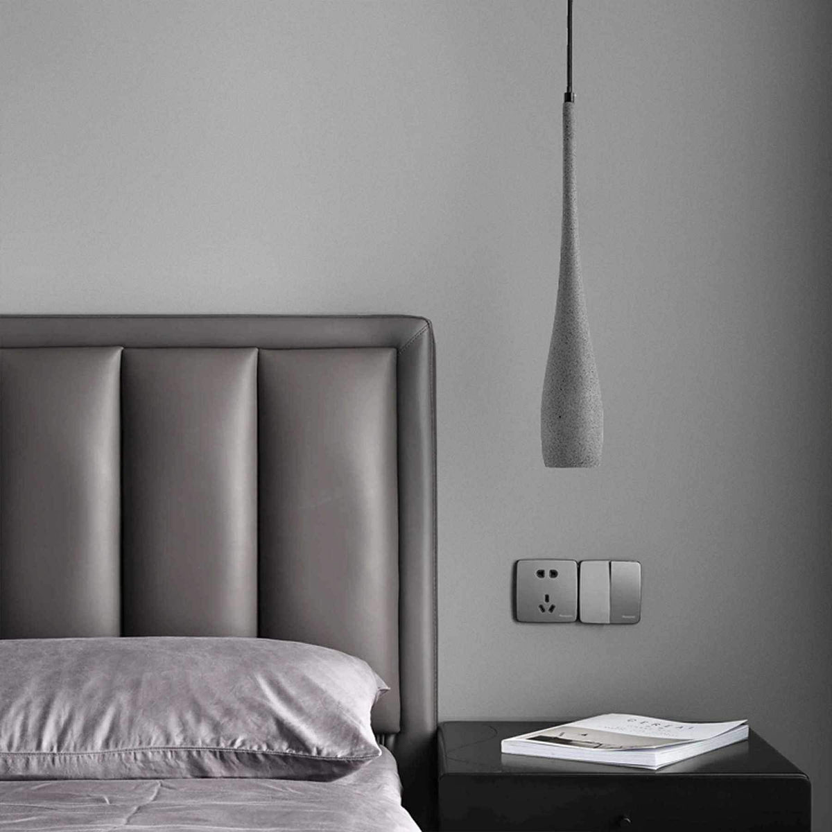 Modern Minimalist Water Drop Indoor Cement LED Pendant Lights - Glimvale