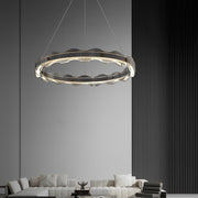 Modern Minimalist Water Wave Round Pendant Light - Glimvale