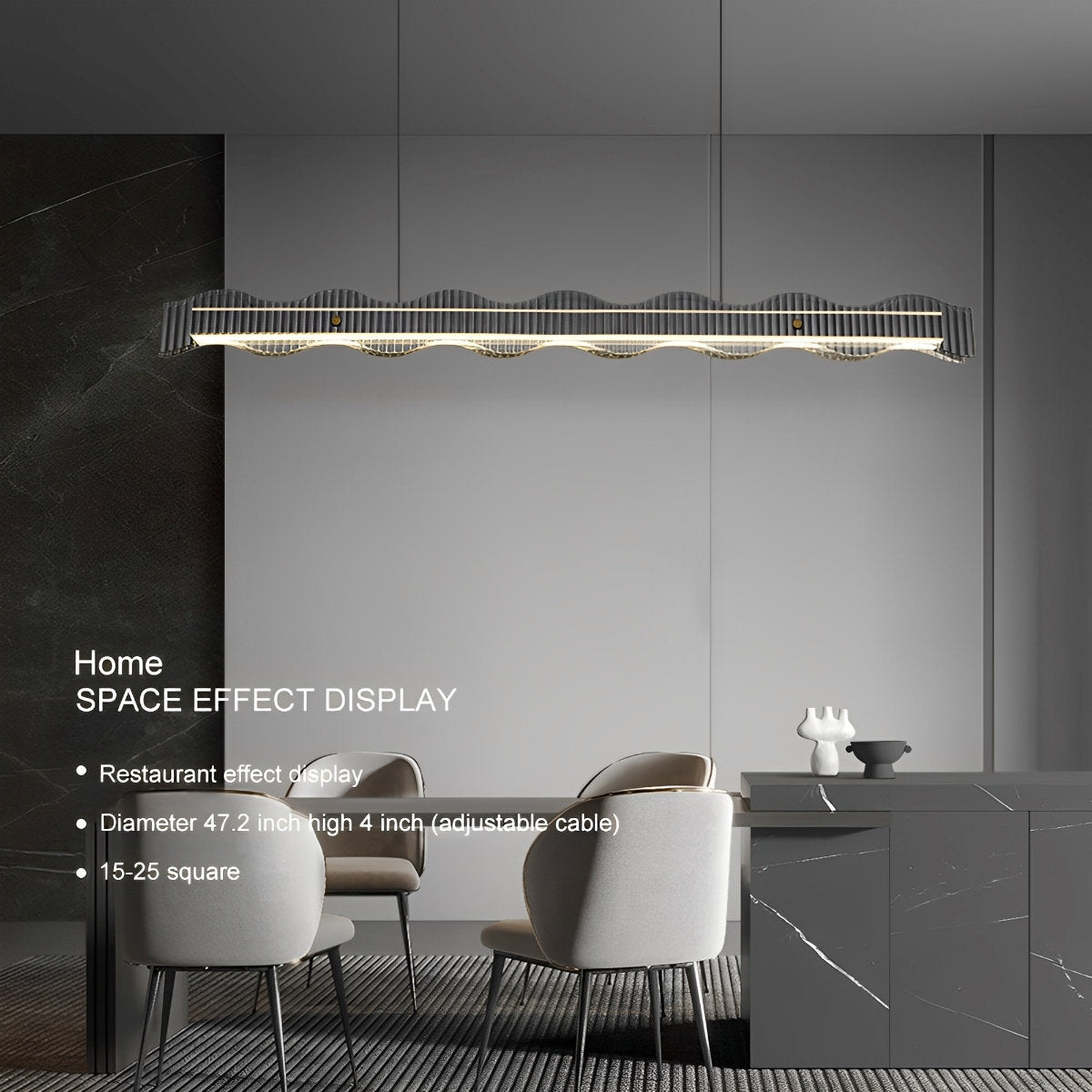 Modern Minimalist Water Wave Round Pendant Light - Glimvale
