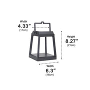 Modern Minimalist Waterproof Solar LED Outdoor Lantern Table Lamp - Glimvale