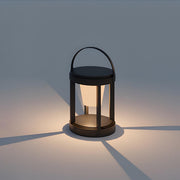 Modern Minimalist Waterproof Solar LED Outdoor Lantern Tabletop Lamp Rechargeable - Glimvale