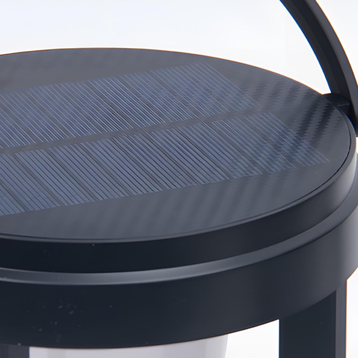 Modern Minimalist Waterproof Solar LED Outdoor Lantern Tabletop Lamp Rechargeable - Glimvale