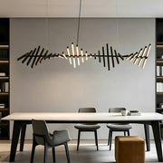 Modern Nordic Waves Fishbone Fish Skeleton Dimming LED Pendant Light - Glimvale